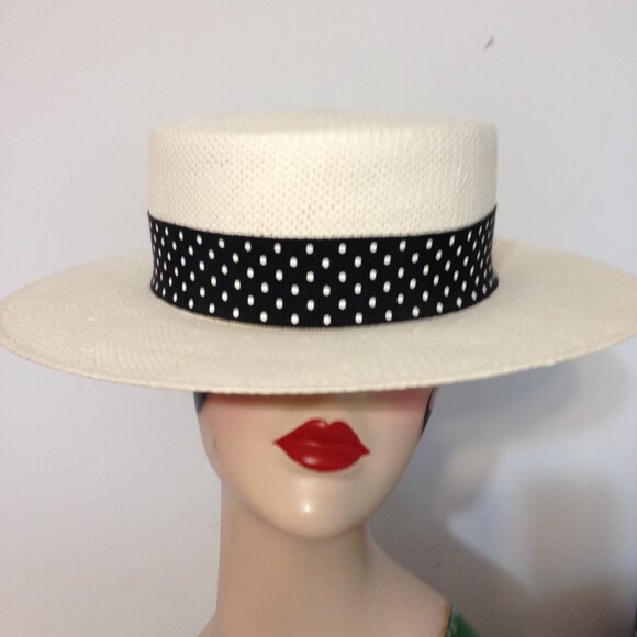 Woman's Tinatoo Vintage White Straw Hat - Picture 4 of 4